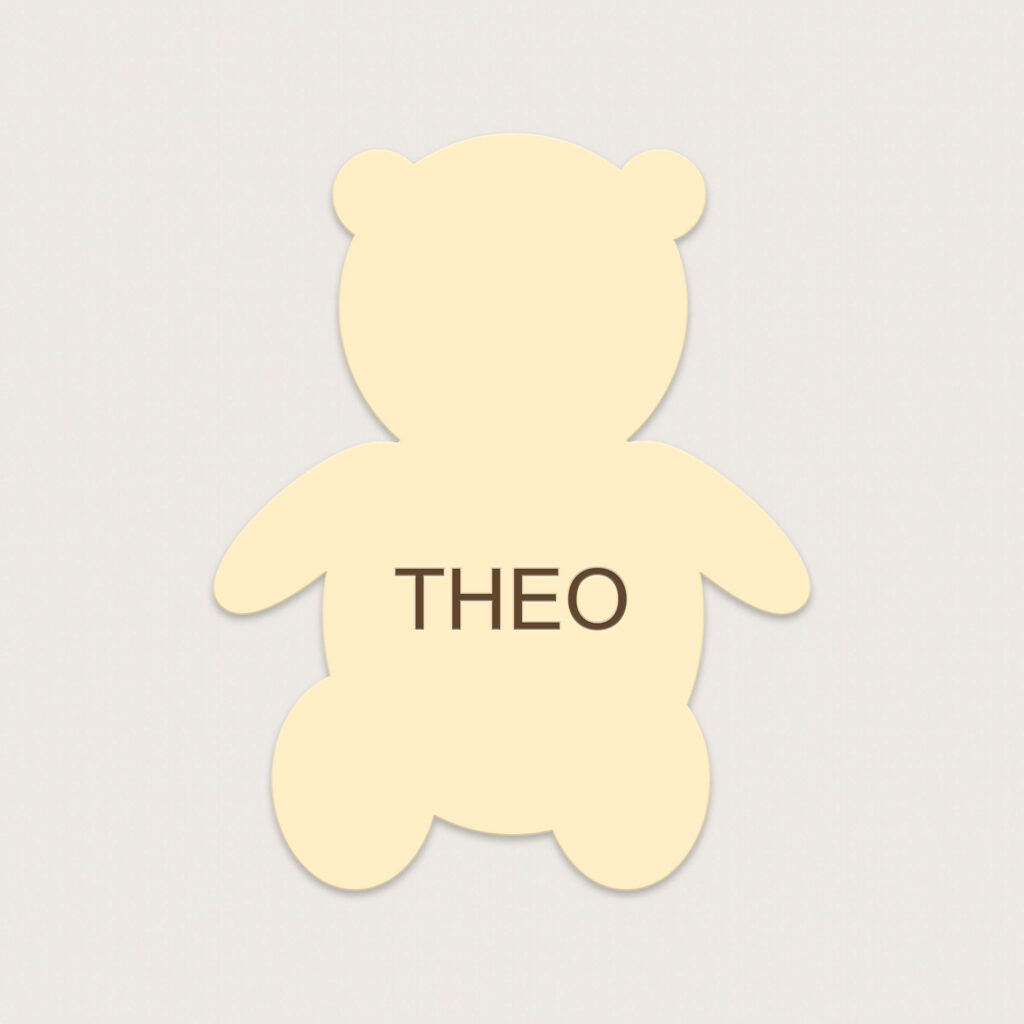 Dörrskylt barnrum teddy med namn