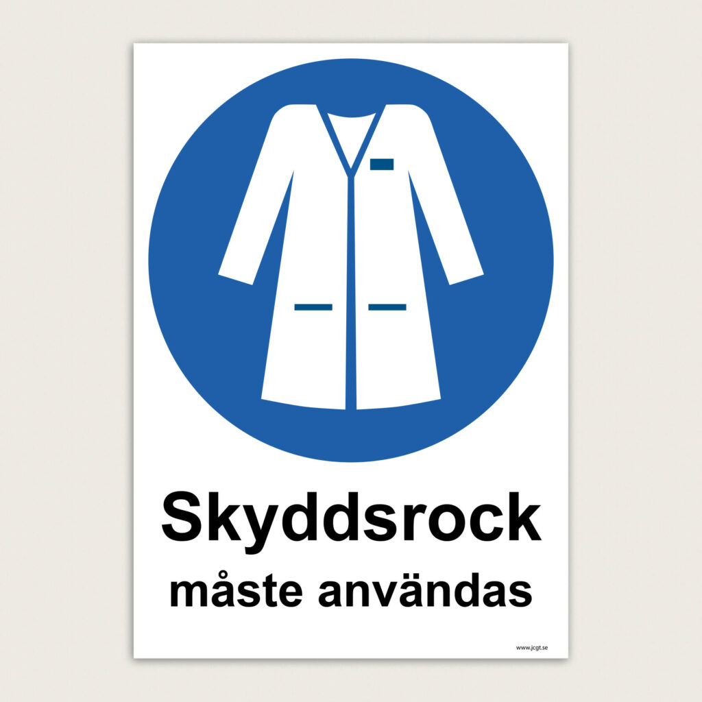 Påbudsskylt Skyddsrock