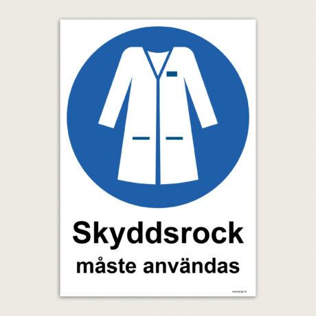 Påbudsskylt Skyddsrock