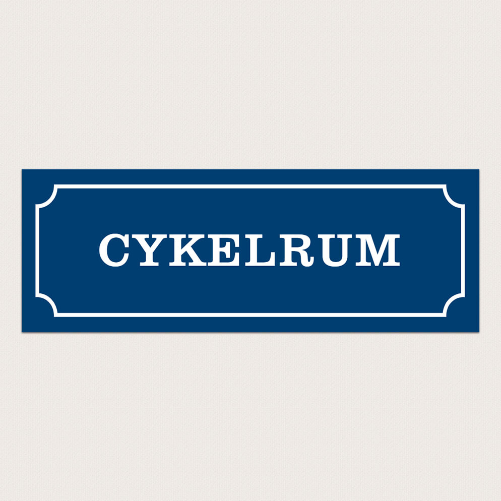 skylt cykelrum