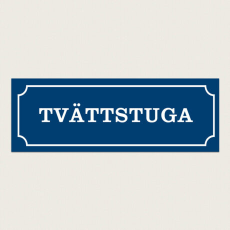 skylt tvättstuga