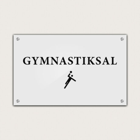 gymnastiksal skylt