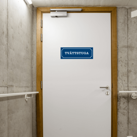 Tvättstuga skylt