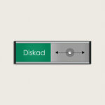 Diskad Odiskad skylt 100 x31 mm