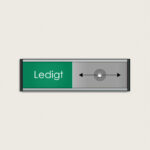 Ledigt Upptaget skylt 100 x 31 mm