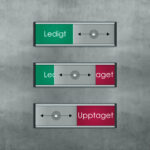 Ledigt Upptaget skyltar 100 x 31 mm