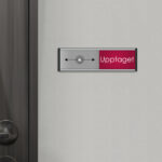 Upptaget Ledigt skylt 100 x 31 mm