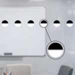 jcgt5402 Kontrastmarkering glasparti vit svart halvcirklar 50mm