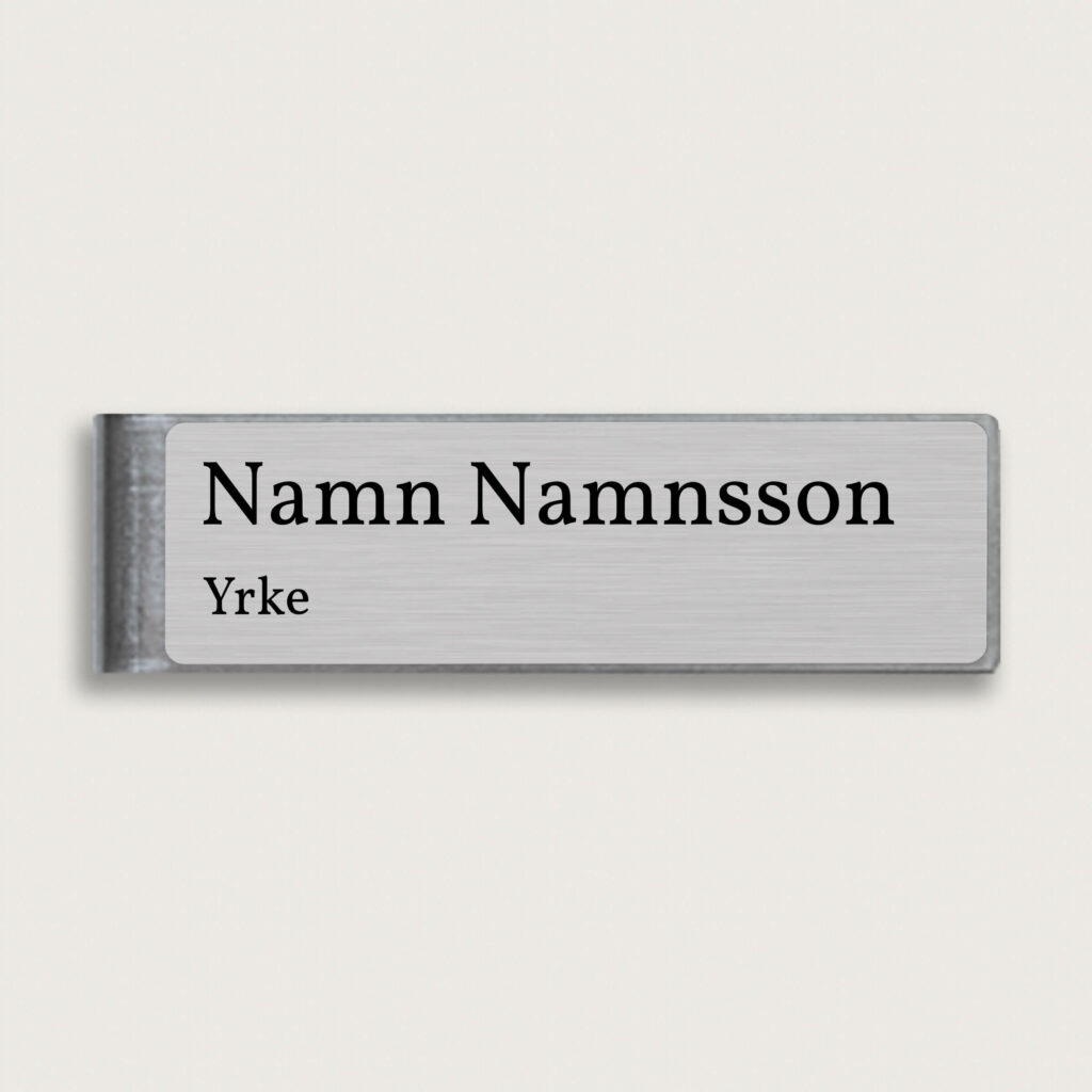 Namnskylt aluminium med militärklämma jcgt5208