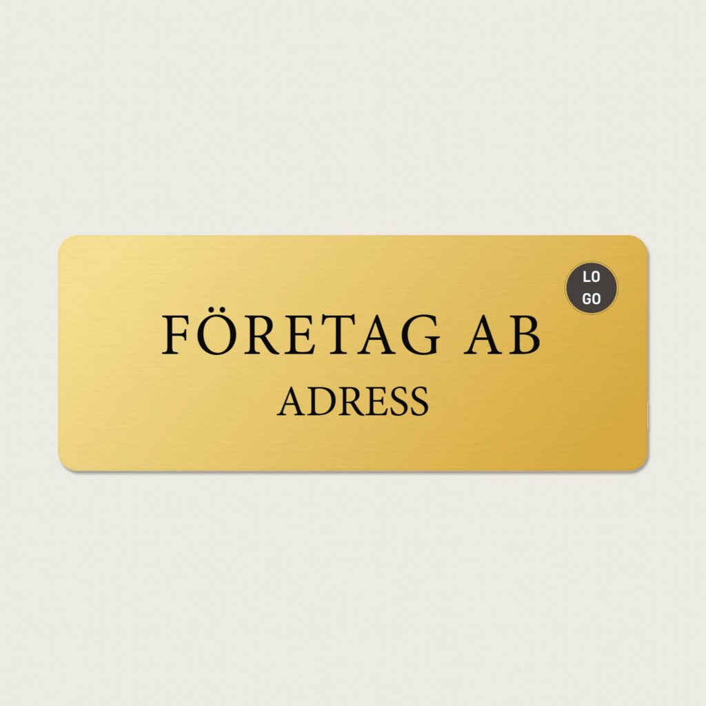 brevlådeskylt mässing företag