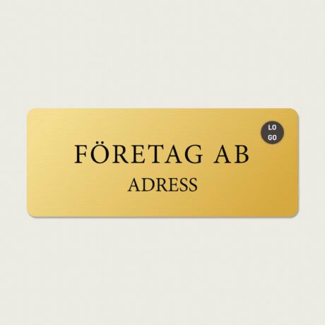 brevlådeskylt mässing företag