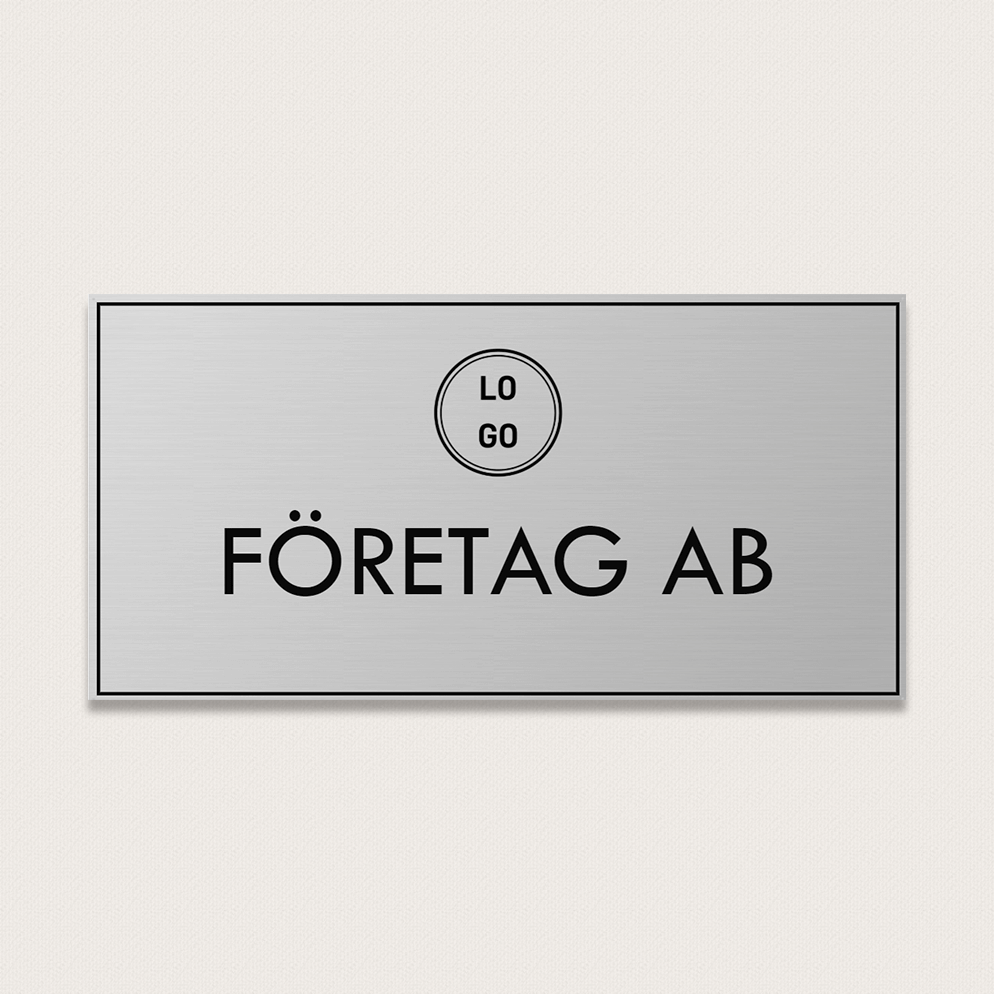Fasadskylt i aluminium