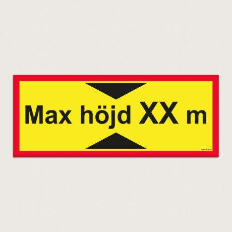 Parkeringsskylt Max höjd jcgt334