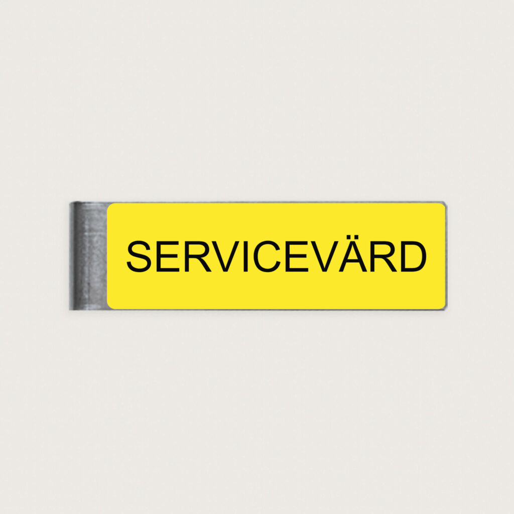 Namnskylt Servicevärd med militärklämma