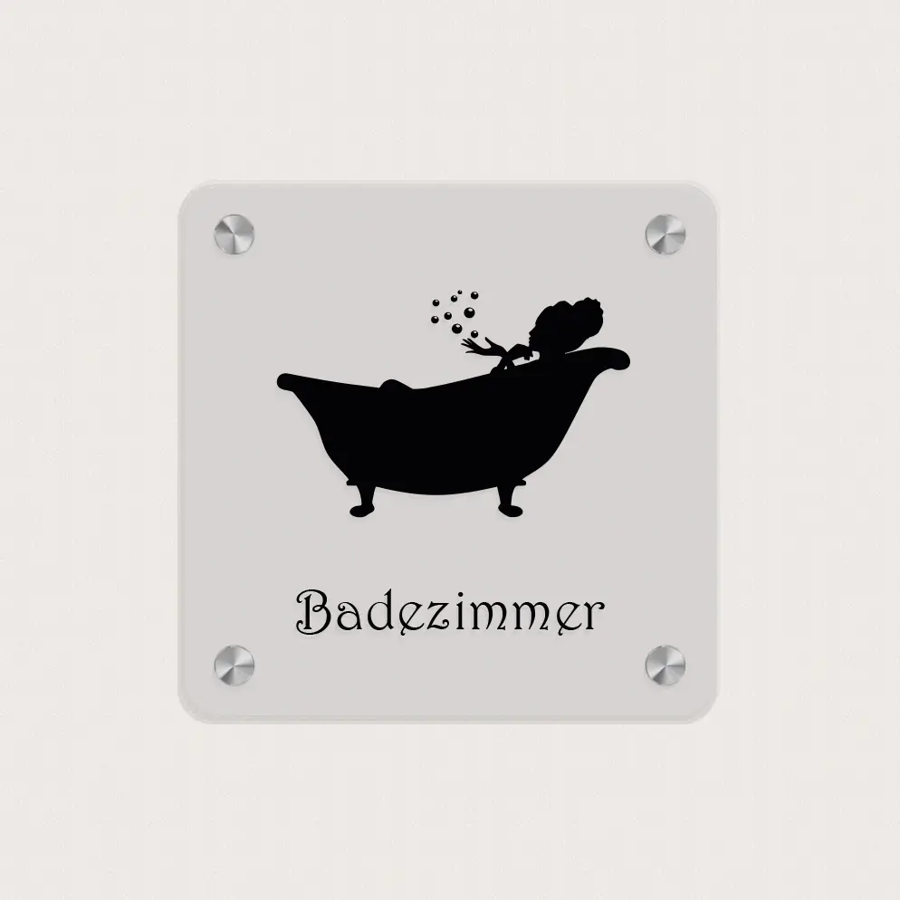 Türschild badezimmer aus aus acrylglas
