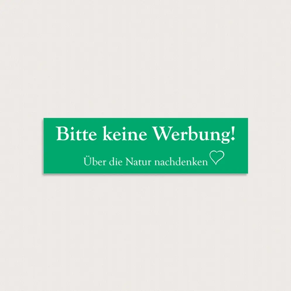 Bitte keine Werbung schild grün