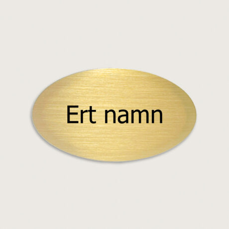 Namnskylt i mässing med välvd kant 59 x 34 mm jcgt5210