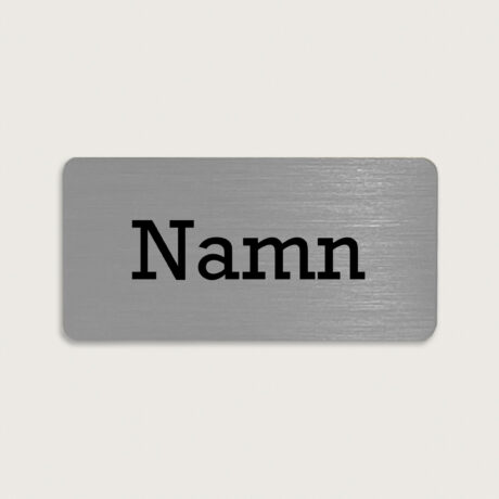Namnskylt i förnicklad mässing 60x30mm jcgt5238