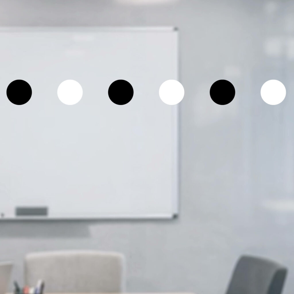 Kontrastmarkering glasparti vit och svart 50mm jcgt5400