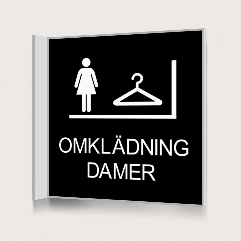 Flaggskylt Omklädning Damer jcgt1192 Svart