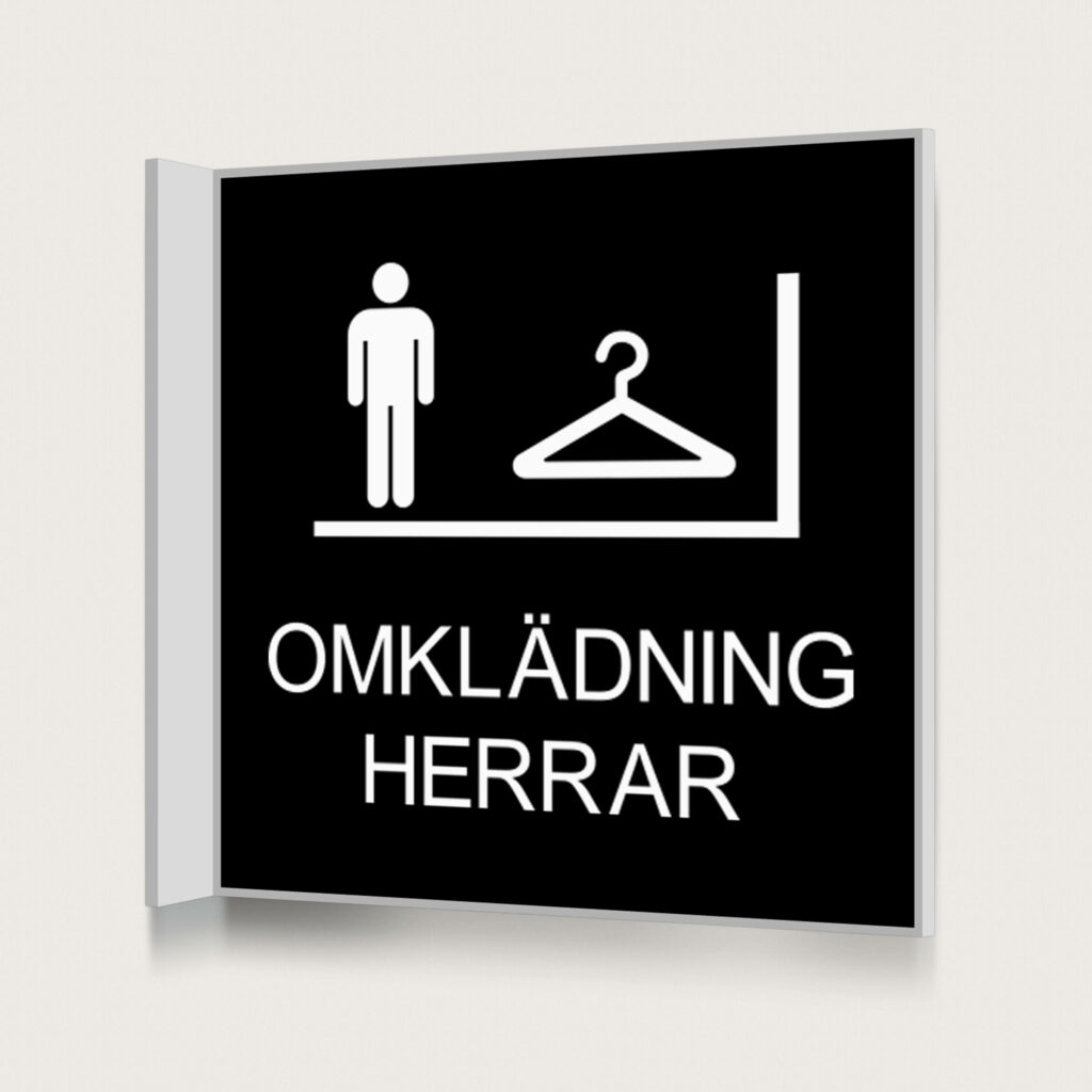 Flaggskylt Omklädning Herrar jcgt1191 Svart