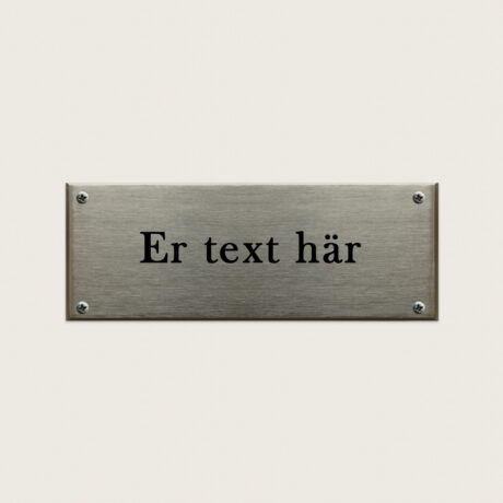 Dörrskylt Genua i förnicklad mässing 160x60mm jcgt4773